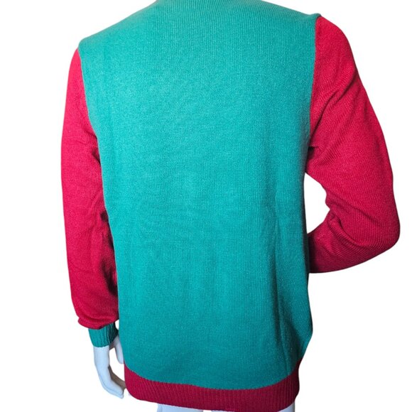 Novelty Ugly Christmas Sweater Crewneck Sz L - NWOT - Bottoms Up Santa Funny - Picture 4 of 7